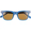 Eyebobs In Cahoots 47mm Polarized Square Reader Sunglasses In Blue
