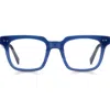 Eyebobs In Cahoots 47mm Blue Light Blocking Square Reading Glasses In Blue