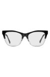 Eyebobs Kitten Around 50mm Blue Light Blocking Cat Eye Reading Glasses In Black