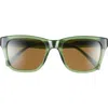 Eyebobs Kvetcher 53mm Square Polarized Sunglasses In Green Crystal