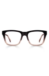 Eyebobs Kvetcher 53mm Square Reading Glasses In Black To Antique Crystal Fade