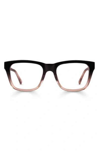 Eyebobs Kvetcher 53mm Square Reading Glasses In Black To Antique Crystal Fade