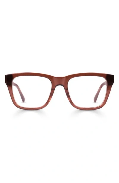 Eyebobs Kvetcher 53mm Square Reading Glasses In Hickory Brown Crystal