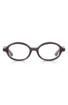 Eyebobs Look Out 54mm Oval Reading Glasses In Charcoal Grey Crystal