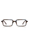 Eyebobs Mogul 50mm Rectangular Reading Glasses In Blue/brown/gunmetal