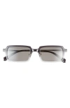 Eyebobs Mogul 50mm Small Polarized Rectangular Sunglasses In Gray