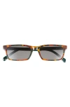 Eyebobs Number Cruncher 53mm Polarized Rectangular Sunglasses In Green/brown/grey