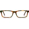 Eyebobs Number Crunchers 53mm Rectangular Reading Glasses In Green/brown Tortoise Forest