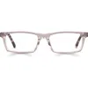 Eyebobs Number Crunchers 53mm Rectangular Reading Glasses In Smoke Grey/white Tortoise