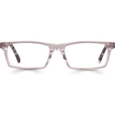 Eyebobs Number Crunchers 53mm Rectangular Reading Glasses In Smoke Grey/white Tortoise