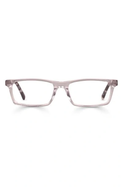 Eyebobs Number Crunchers 54mm Rectangular Reading Glasses In Smoke Grey/white Tortoise