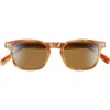 Eyebobs Old Sport 47mm Polarized Square Sunglasses In Blonde Tortoise