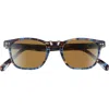 Eyebobs Old Sport 47mm Polarized Square Sunglasses In Blue Tortoise Stripe