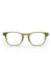 Eyebobs Old Sport 48mm Rectangular Reading Glasses In Olive Crystal/clear