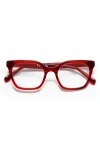 Eyebobs Overlook 51mm Reading Glasses In Red Crystal/clear