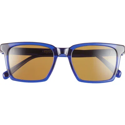 Eyebobs Rabble-rouser 55mm Polarized Square Sunglasses In Blue