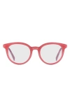 Eyebobs Rush Hour 48mm Blue Light Blocking Round Reading Glasses In Red