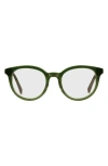 Eyebobs Rush Hour 48mm Blue Light Blocking Round Reading Glasses In Green