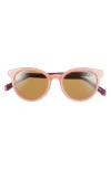 Eyebobs Rush Hour 48mm Small Round Polarized Reader Sunglasses In Brown