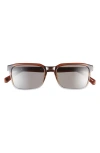 Eyebobs Seymour Glass 52mm Polarized Rectangular Sunglasses In Brown