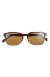 Eyebobs Seymour Glass 52mm Polarized Rectangular Sunglasses In Brown