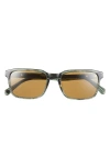 Eyebobs Seymour Glass 52mm Polarized Rectangular Sunglasses In Green