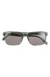 Eyebobs Seymour Glass 52mm Polarized Rectangular Sunglasses In Green