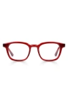 Eyebobs Shareholder 47mm Square Reading Glasses In Cherry Red Crystal