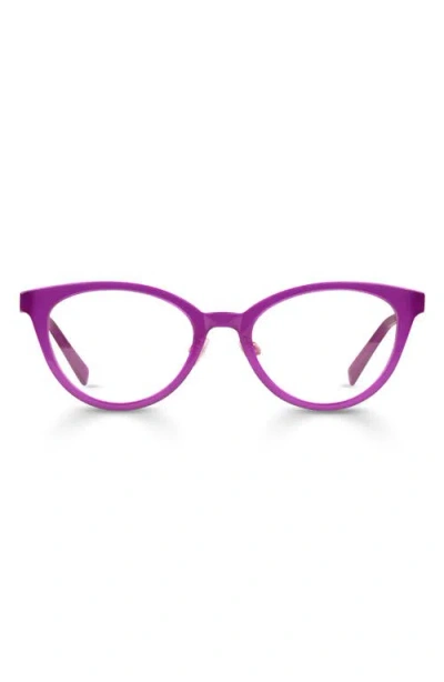 Eyebobs Statuette 51mm Cat Eye Reading Glasses In Lollipop Purple/rose Gold