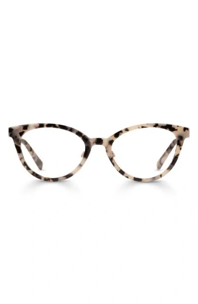 Eyebobs Statuette 51mm Cat Eye Reading Glasses In Vanilla Chop/light Gold