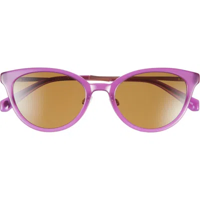 Eyebobs Statuette 51mm Polarized Cat Eye Sunglasses In Lollipop Purple/brown