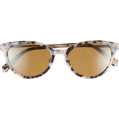 Eyebobs Statuette 51mm Polarized Cat Eye Sunglasses In Vanilla Chop/brown
