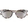 Eyebobs Statuette 51mm Polarized Cat Eye Sunglasses In Vanilla Chop/grey