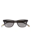 Eyebobs The Director 46mm Small Polarized Square Sunglasses In Black Pearl Backside