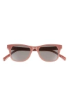 Eyebobs The Director 46mm Small Polarized Square Sunglasses In Mauve Pink