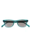 Eyebobs The Director 46mm Small Polarized Square Sunglasses In Teal Crystal