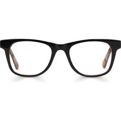 Eyebobs The Director 46mm Square Reading Glasses In Black Pearl Backside
