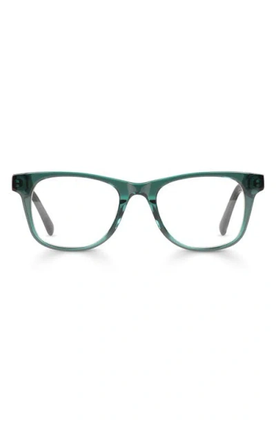 Eyebobs The Director 46mm Square Reading Glasses In Teal Crystal