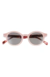 Eyebobs Tv Party 44mm Polarized Round Sunglasses In Pimrose Pink Pink/grey