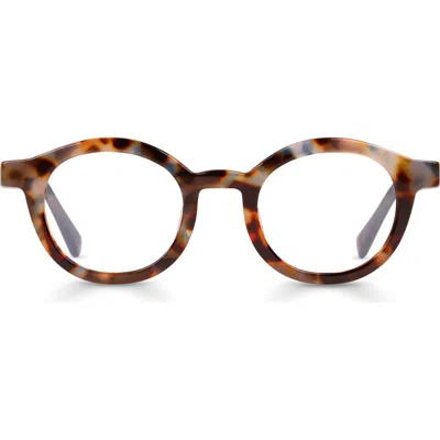 Eyebobs Tv Party 44mm Reading Glasses In Iceberg Blue/brown Tortoise