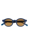 Eyebobs Tv Party 44mm Small Polarized Sunglasses In Navy Blue/brown