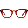 Eyebobs Waylaid 45mm Round Reading Glasses In Marmalade Crystal