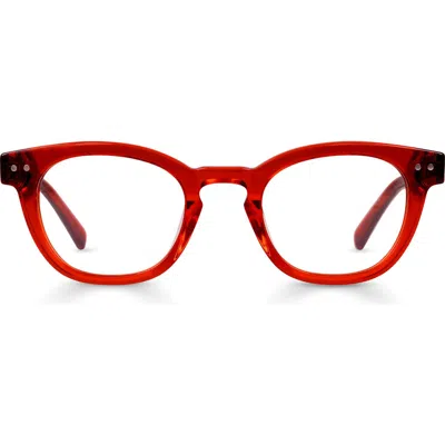 Eyebobs Waylaid 45mm Round Reading Glasses In Marmalade Crystal