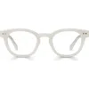 Eyebobs Waylaid 45mm Round Reading Glasses In Milky White