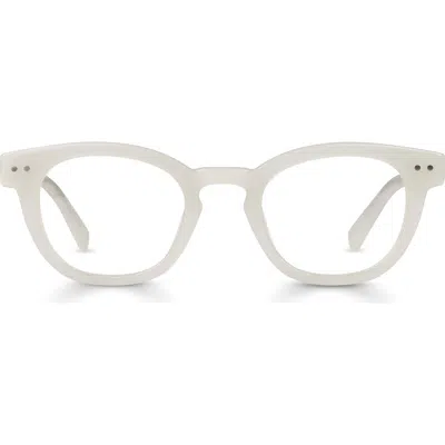 Eyebobs Waylaid 45mm Round Reading Glasses In Milky White