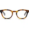 Eyebobs Waylaid 45mm Round Reading Glasses In Pecan Tortoise Stripe