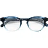 Eyebobs Waylaid 46mm Reading Glasses In Blue Fade/clear