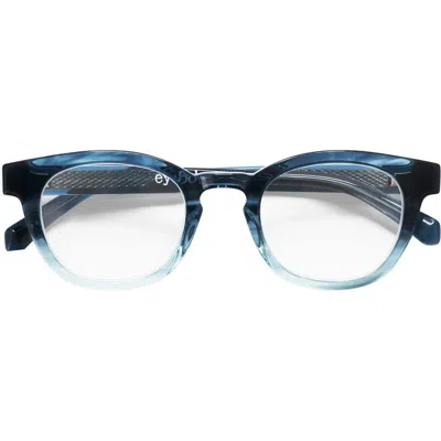 Eyebobs Waylaid 46mm Reading Glasses In Blue Fade/clear
