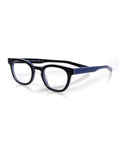 Eyebobs Waylaid Square Acetate Readers In Blue