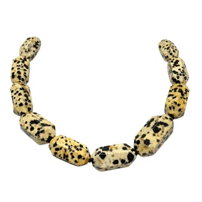 Eyeconic By Samar Ajram Women's Black Dalmatian Jasper Necklace